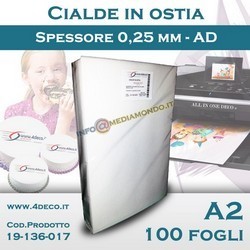 AD - A2 - CIALDA PER TORTE / OSTIE EDIBILI - 100 Fogli - FORMATO A2 -