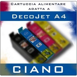 CARTUCCIA ADATTA PER STAMPANTE DECOJET A4 - CIANO