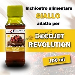 GIALLO - INCHIOSTRO ALIMENTARE PER DECOJET REVOLUTION - 100ml